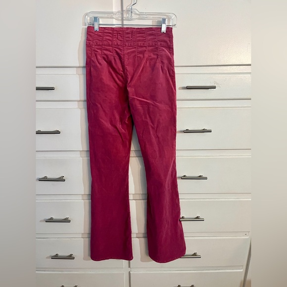 🆕 Free People Jayde flare cords in magenta size 26 - Picture 12 of 16